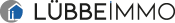 Logo von Lübbe Immo. Blaues Haus auf grauem Kreis und der Schriftzug "Lübbe Immo" rechts daneben.